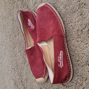 Louis Vuitton Burgundy Espadrilles (Men's 10.5)